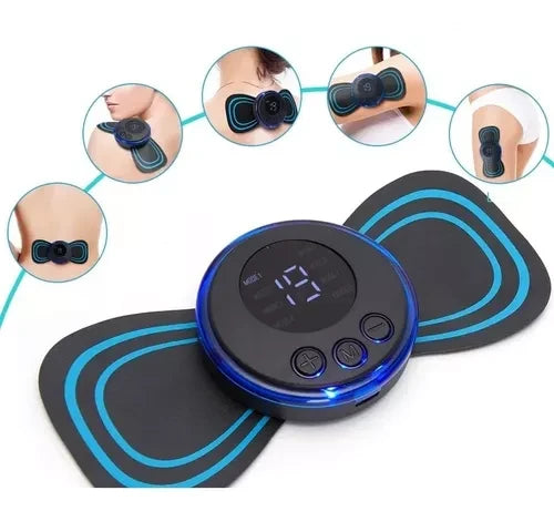 MINI MASAJEADOR ELÉCTRICO PARCHE 8 MODOS